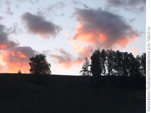 Закат на даче.