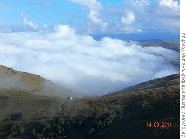 Облака ниже гор!