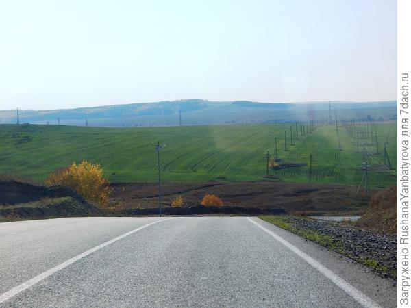 За зелеными холмами налево наша Петропавловка.