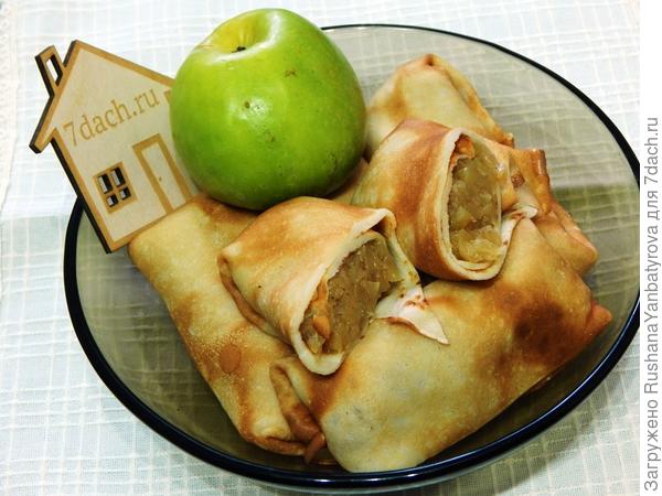 С яблоками и корицей.