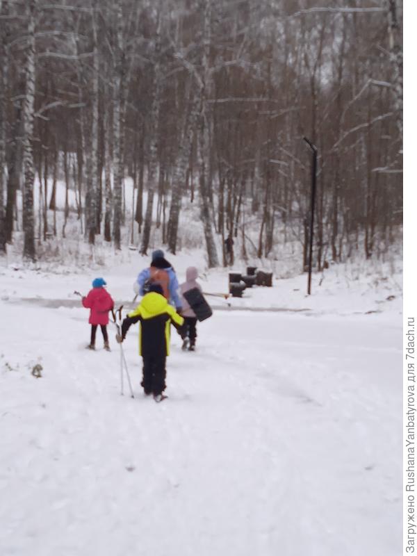 В лесопарке первые &quot;мелкие&quot; лыжники.