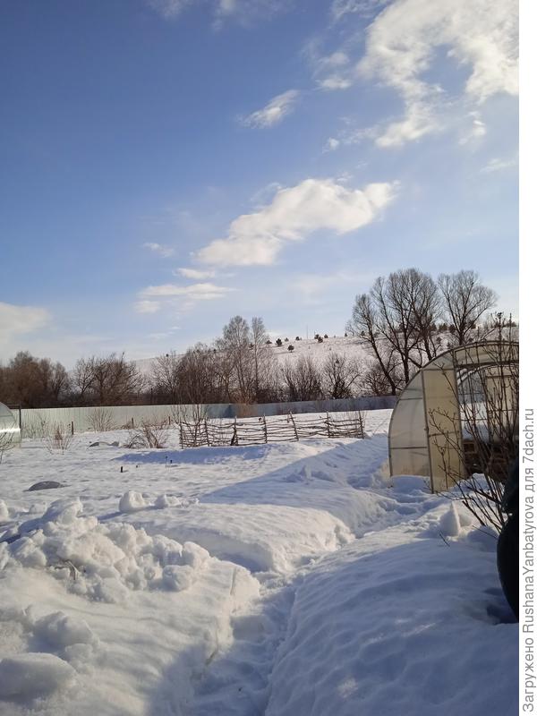 А на даче зима.