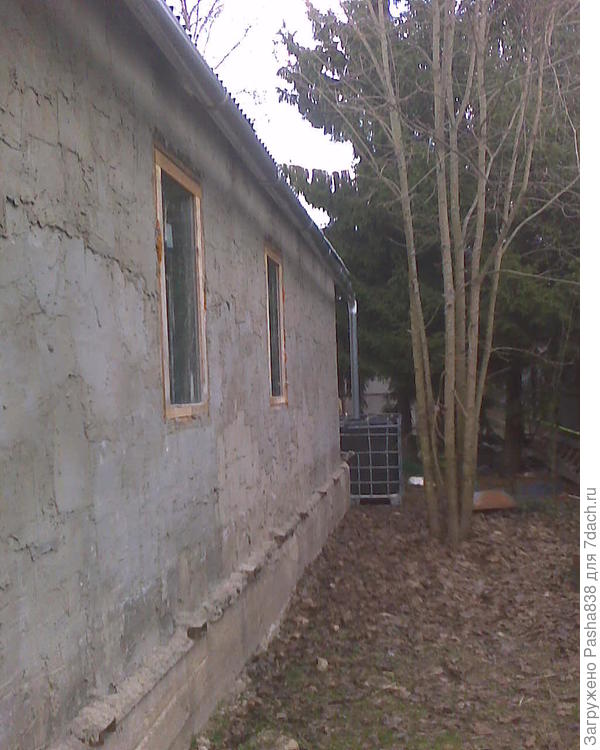 хлев со стороны будущего выгула для пары поросят