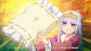 Сонная принцесса из аниме сшила себе элитную подушку.