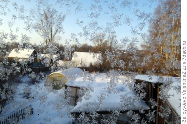 Рисует узоры мороз на оконном стекле...