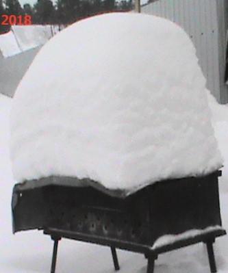 мангал в начале ноября перетащили поближе к дому для новогодних шашлыков,