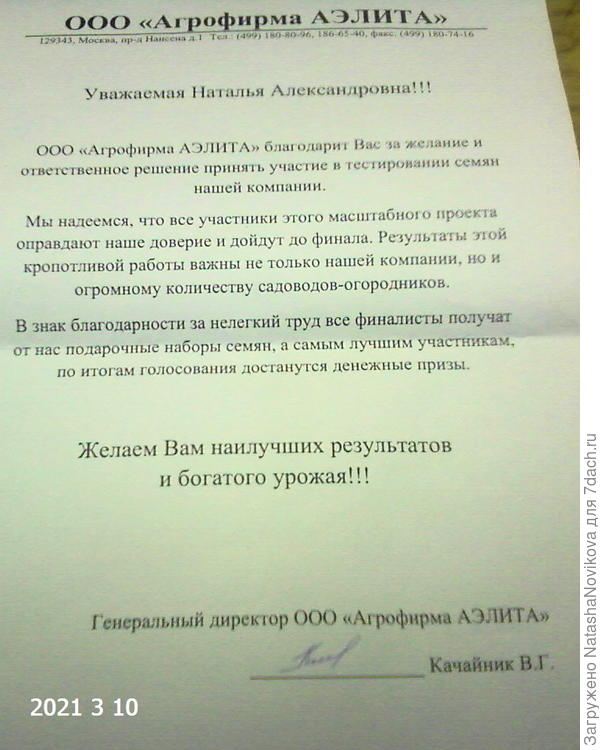 письмо