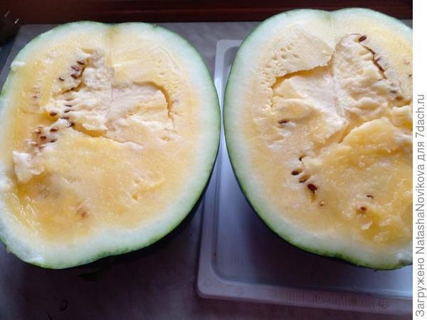 но при разрезе треснул сам