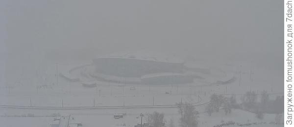 А вчера был сильный снегопад. Тот же ракурс на ЛДС (вчера утром).