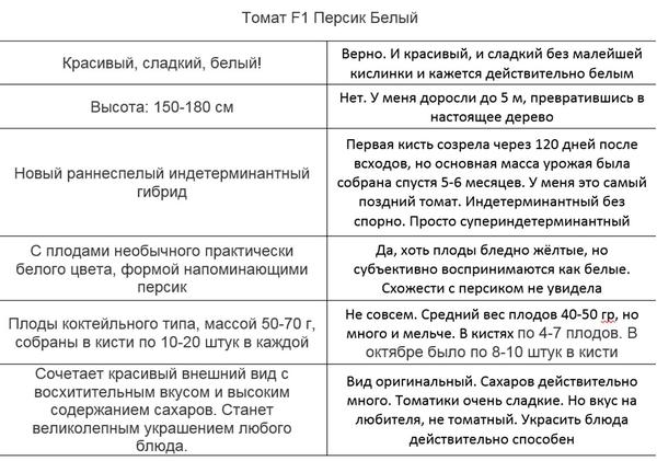 Заявленные характеристики и итоги тестирования. Таблица Светланы Зениной (SvetlanaZenina)