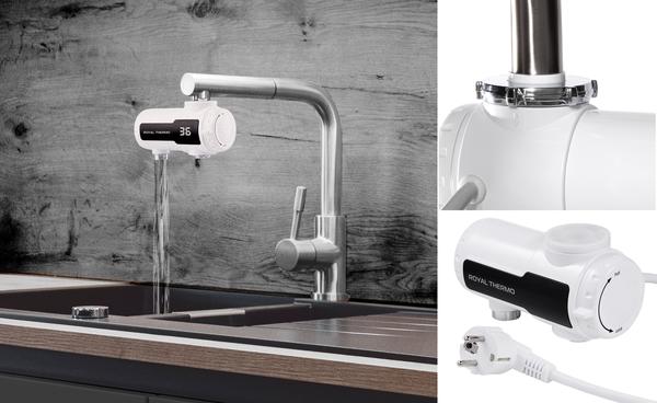 Водонагреватель Royal Thermo UniTap устанавливают на излив смесителя