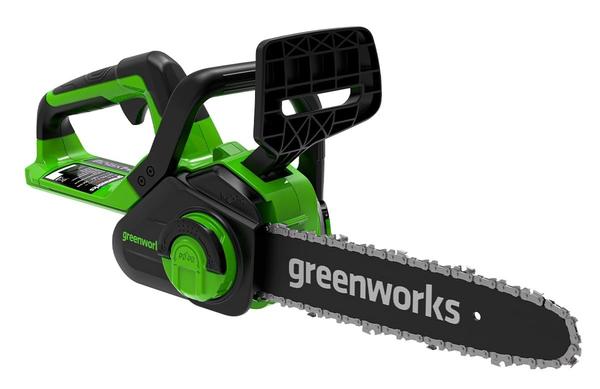 Аккумуляторная цепная пила Greenworks G40CS30II с длиной шины 30 см. Фото с сайта greenworks-russia.ru