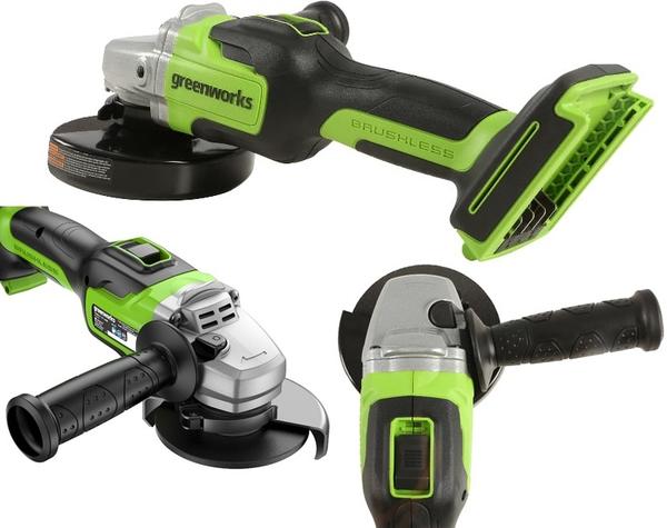 Аккумуляторная УШМ Greenworks 3200207UB. Фото с сайта greenworks-russia.ru