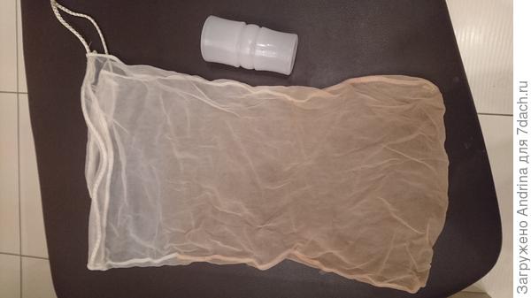 Капроновый мешочек для ягод и кольцо/трубочка