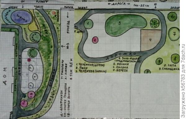 Вот так расположены эти два цветника