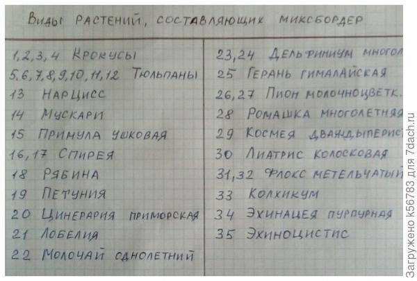 Список растений