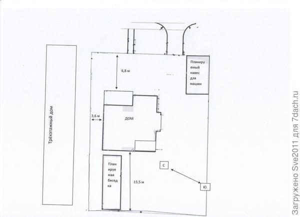 Участок в масштабе с размерами