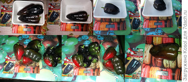 Взвешивание плодов перца