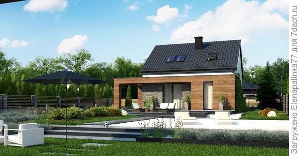 дом, выход в сад