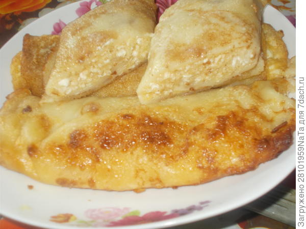 блины с творогом