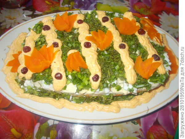 салат с печенью трески