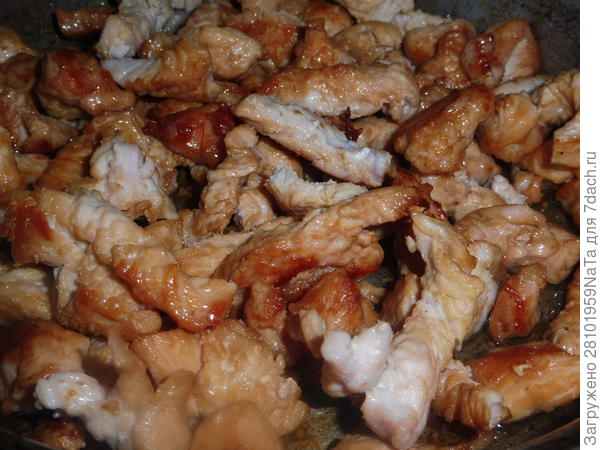 обжариваем мясо индейки