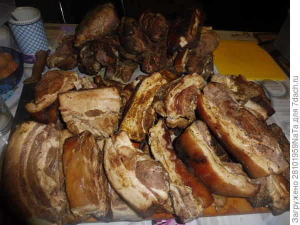 копченое сало и мясо 15 кг