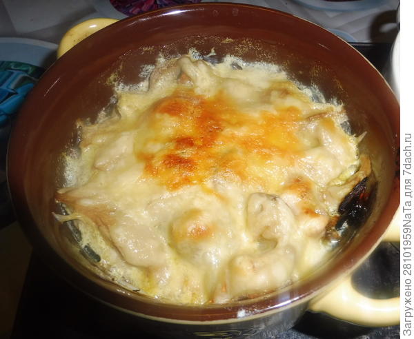 Жюльен с белыми грибами и куриным шашлыком - пошаговый рецепт приготовления с фото