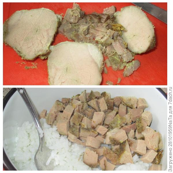 нарезаем мясо
