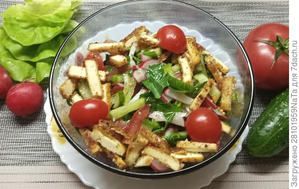 салат с сыром тофу