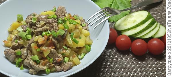 картошка с печенью