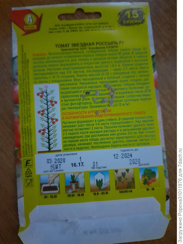 15 штук семян