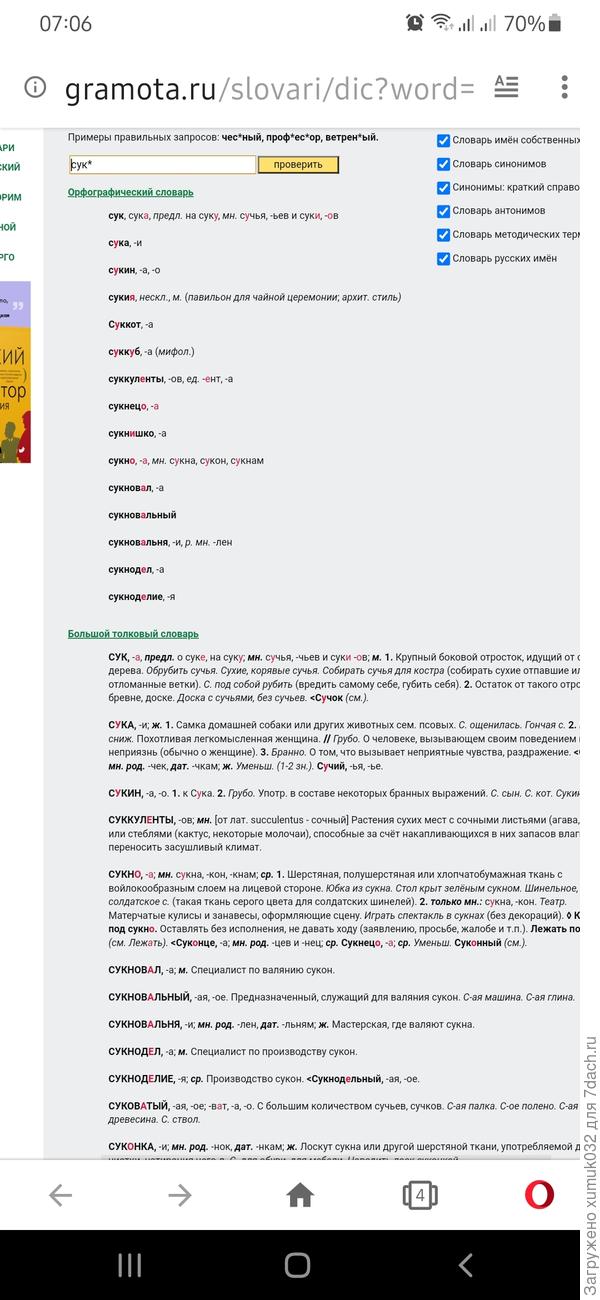 Скриншот толкования на gramota.ru