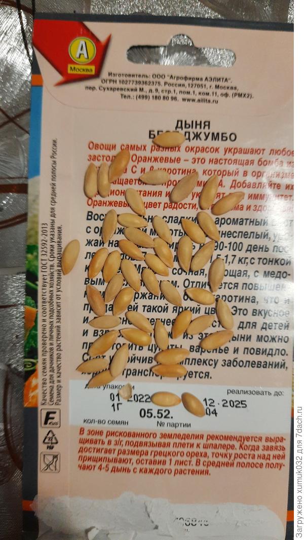 Дыня 'Бест Джумбо' от Аэлита