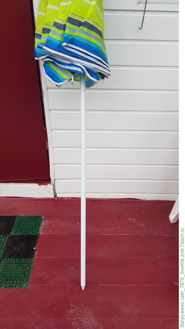 Вот такие ножки у облегченных небольших зонтов. Укрытся от солнца при прополке диаметра купола хватает.