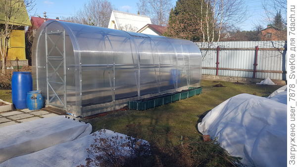За зиму тепличка прозрачность не потеряла. Как новая)
