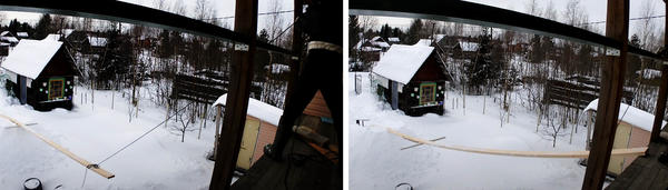 Сборку затаскиваем на балкон