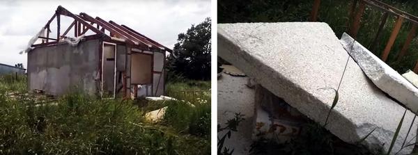 Дом из пенопласта. Фото с канала: