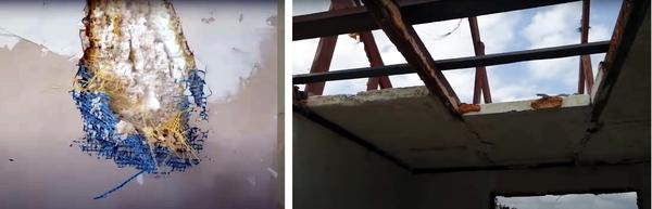 Вот такой след остается после удара обухом топора. Фото с канала Misha ZAM