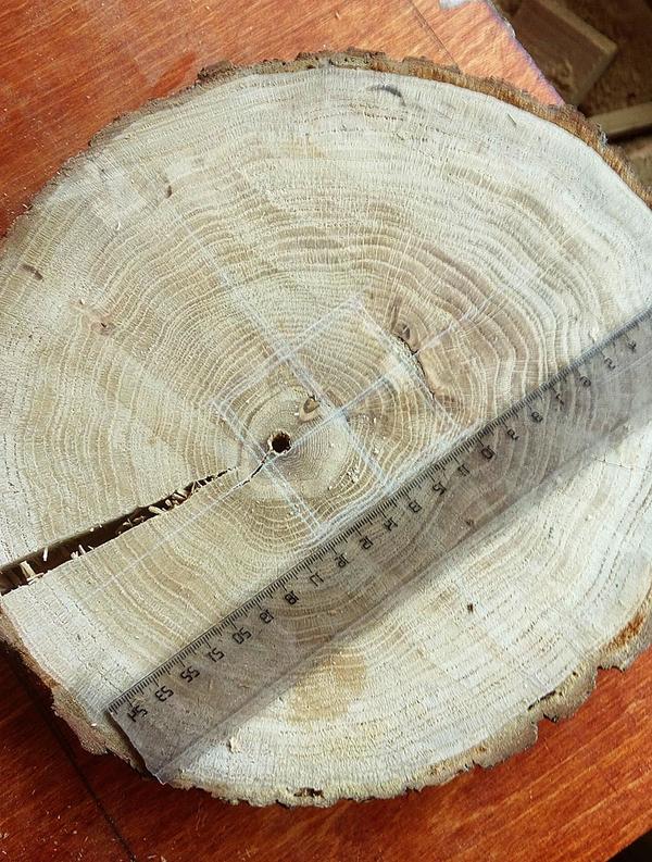 Размечаем спил под фрезеровку. Фото автора