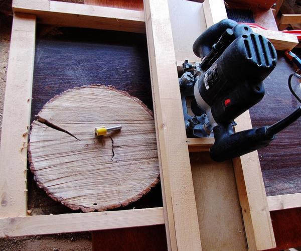 Выраниваем торцевой спил