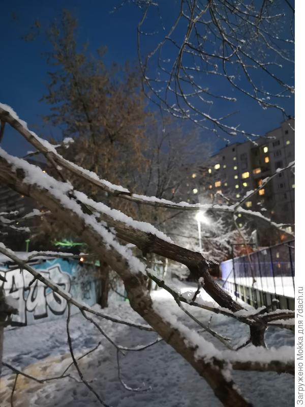 Снег не тает.