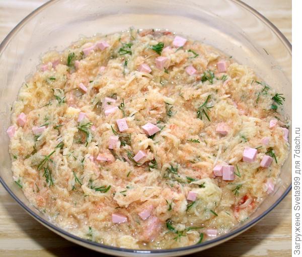 Драники с колбасой и сыром - пошаговый рецепт приготовления с фото () Драники с колбасой и сыром - пошаговый рецепт приготовления с фото
