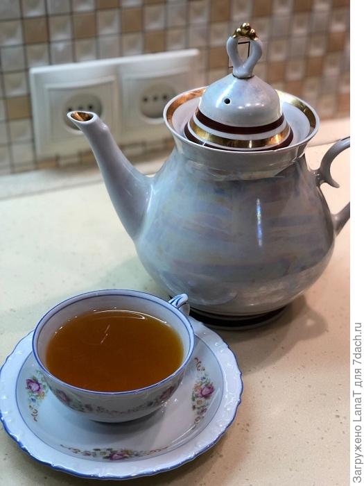 Чай с облепихой, мятой и лимоном готов