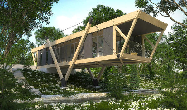 Проект "Дом у ручья" архитектора из Сочи Лубецкого Максима стал лучшим в конкурсе "Цвет деревянного дома"