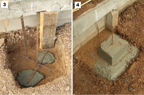 Фото 3, 4. Устроил подошвы с арматурными креплениями