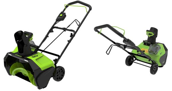 Аккумуляторный снегоуборщик со шнеком из армированного пластика Greenworks Арт. 2602907UG. Фото: greenworks-russia.ru