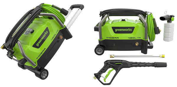 Мойка Greenworks PW3140 с производительностью 420 л/ч