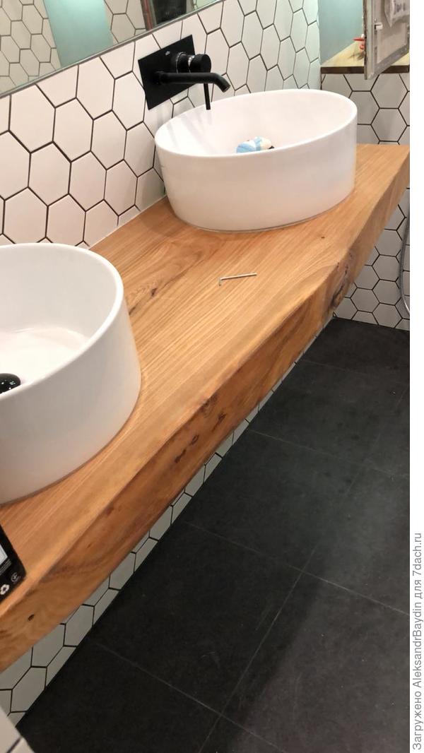 столешница под умывальники из карагача