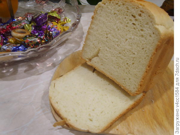 Нормально пористый хлеб из хлебопечки